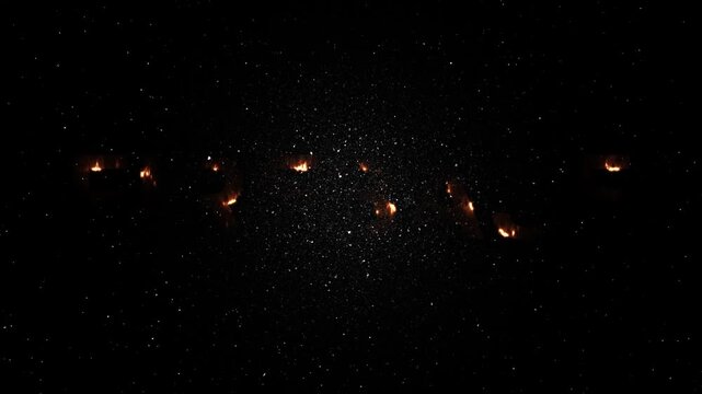 Firebase Text Neon Fire Animation - Glowing Energy Word Reveal
