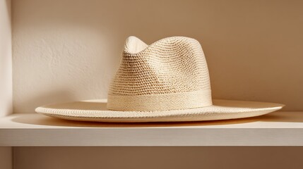 Simple Straw Boater Hat / シンプルなカンカン帽