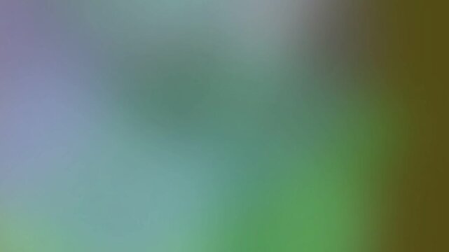 Blurry multicolored abstract background with shades of green purple and brown blending together smoothly.