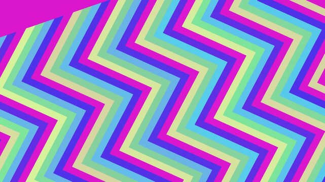 Vibrant Retro Zig-Zag Pattern Background with Dynamic Colorful Chevron Stripes, a Modern Abstract Graphic Design for Creative Projects and Digital Art with a Playful Aesthetic