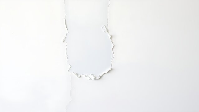 presupposition. A section of a freshly repaired white wall, smooth spackle patch contrasting with older wall texture, soft diffused light. real-estate listings.