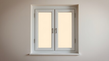 Obraz premium hinge. A closed window frame in a residential interior with soft daylight filtering through. real-estate listings, architecture portfolios, designed for interior renovation comparisons for interiors.