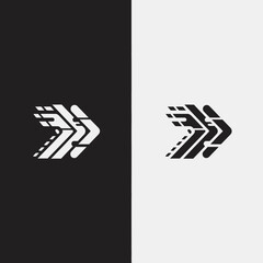 Fototapeta premium Dynamic Arrow Logo Design Representing Speed and Progress.