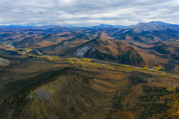 Fototapeta premium Mountain landscape in autumn colours