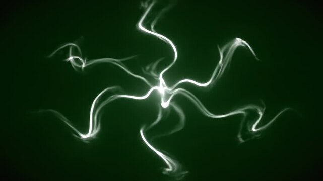 Distorted light rays slowly shift and bend with an eerie, warped effect, isolated on green screen eerie warped effect, technology, effects