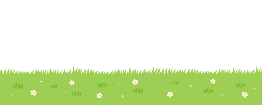Spring nature plant elements illustration banner.