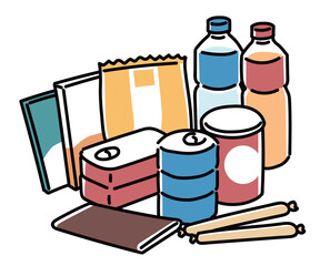 防災用の非常食_カラー