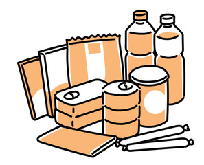 防災用の非常食_単色