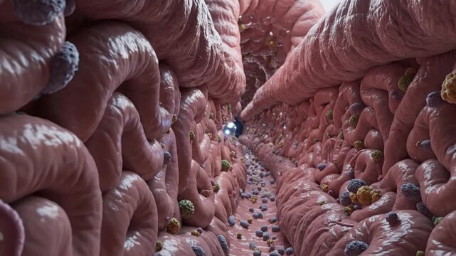 Autonomous Device Surveys Gut Interior. Miniature Robot Captures Detailed Gut Images. Small Robotic Probe Navigates Through Intestinal Crevices Capturing Highresolution Visuals And Samples