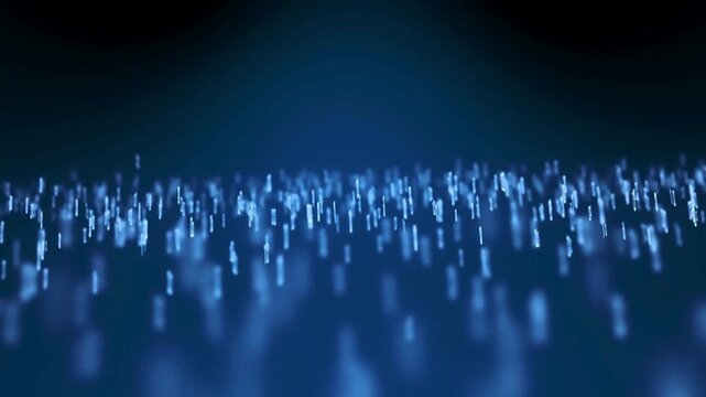 Abstract binary code animated background. Digital computer code. data analysis technologies. Technological background in big data matrix digital cyberspace.