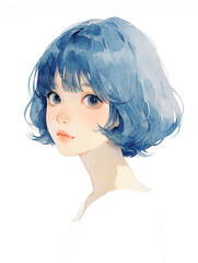 振り返る可愛い女性