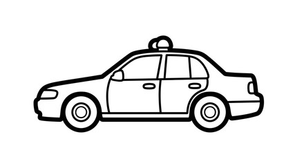 Police Car Icon Outline