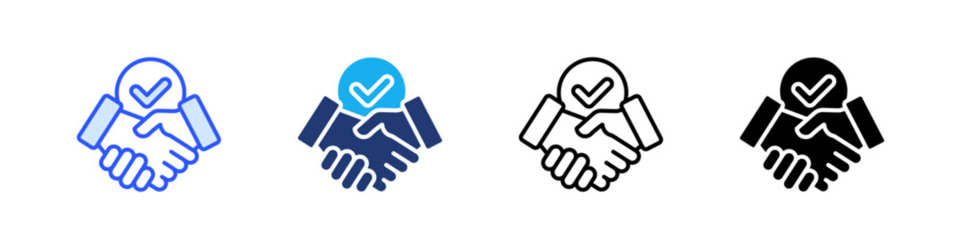 Trust Multiple Style Icon Set Vector 