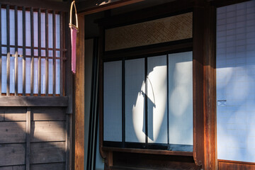 手ぬぐいのシルエット