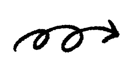 手書きのくるくる矢印