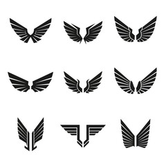 Obraz premium Collection of Black Wing Logos and Symbols.