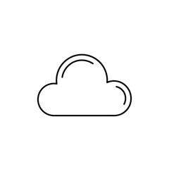 Fototapeta premium Minimalist cloud icon in black and white for digital concepts