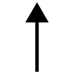 Simple Black Upward Arrow Icon for Growth and Success
