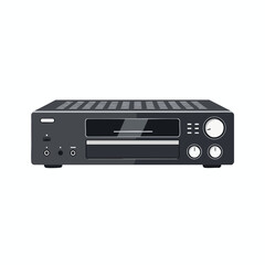 Obraz premium Modern Black Audio Receiver