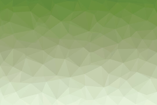 Fresh green and light sage low poly geometric pattern presenting a smooth color progression