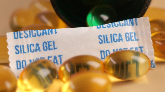 Understanding silica gel packets with medicine capsules