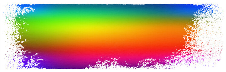 手書きのブラシストローク、多彩に繋がる虹色グラデーション