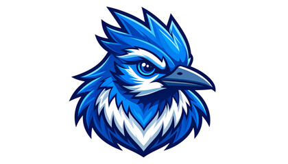 Obraz premium A vibrant blue jay head illustration on transparent background