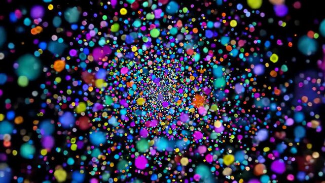 Color particle background material, color particle explosion and diffusion