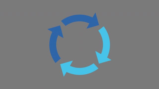 Digital process cycle arrows loop
