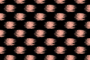 Seamless peach brushstroke pattern on black background
