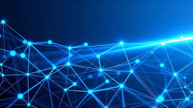 Blue network connection pattern