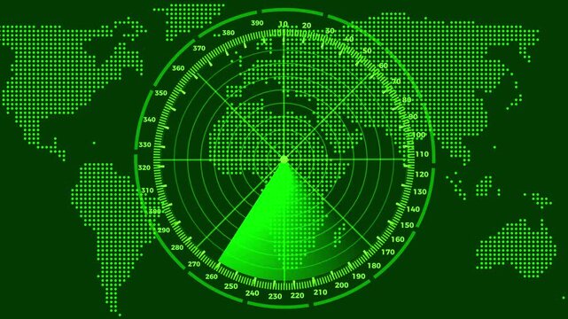 Radar screen animation, Green color moving radar HUD Radar screen animation, Green color moving radar HUD,
