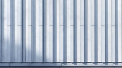 Modern architectural facade with vertical lines and soft shadows