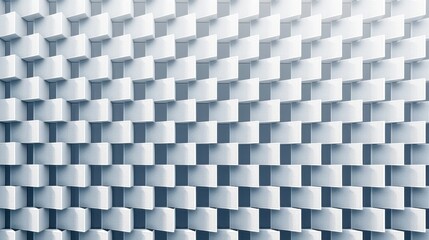 Abstract geometric design of white cubes with shadows and light