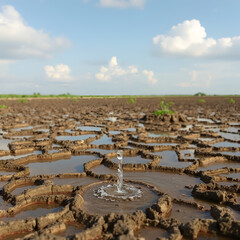 Obraz premium Drought, there is no life without water.