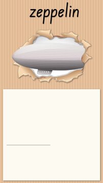 Educational Alphabet Animation for Letter Z with Zeppelin Illustration and Writing Practice