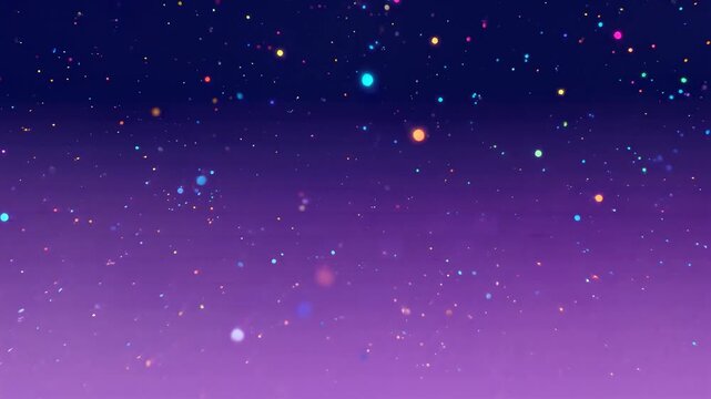 Starlit Purple Sky Over a Calm Night Landscape with Gentle Gradient Horizon.