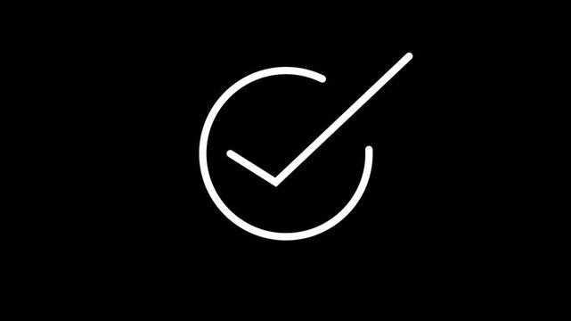 ck mark logo vector or icon. Tick symbol in green color illustration. Accept okey symbol for approvement or cheklist design. Choice minimalistic pictogram.