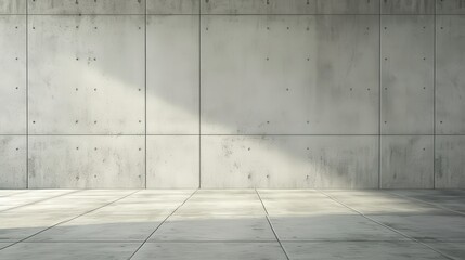 Modern Interior Background with Concrete Wall and Floor Texture