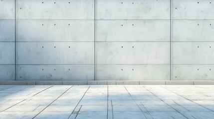 Modern Minimalist Concrete Wall and Floor with Soft Lighting