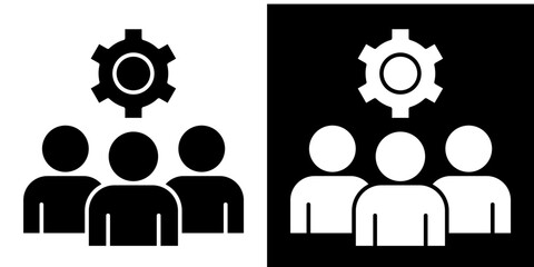 Collaboration In Monochrome Glyph