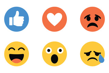 Fototapeta premium High quality vector round yellow cartoon emoticons comment social media reactions featuring angry