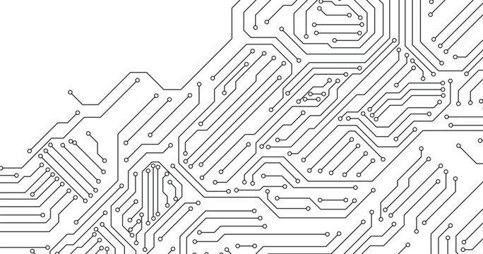 Abstract Digital Circuit Board Network Pattern on White Background Keywords circuit board, technology, abstract, digital, network, connection, electronic, data, system, innovation, futuristic. eps