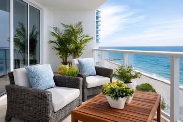 Beachfront balcony providing ocean views and relaxing outdoor living