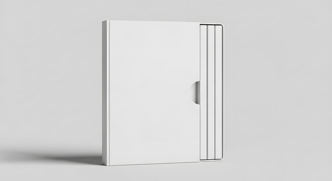 White Blank Book Slipcase Mockup | Minimalist Packaging Design Template | Customizable Box Set Presentation | Corporate Branding Identity Showcase