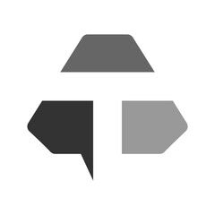 Initial letter T icon design