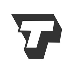 Initial letter T icon design