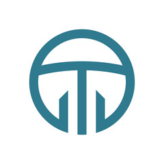 Initial letter T icon design