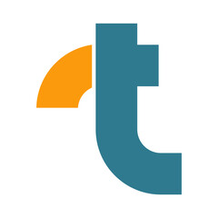 Initial letter T icon design