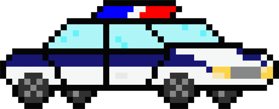 police car, police, 경찰, 경찰차, pixel, illustration, digital, pixel art, police car pixel art, y2k, y2k decoration